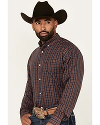 Ariat Men's Iker Plaid Print Long Sleeve Button-Down Western Shirt