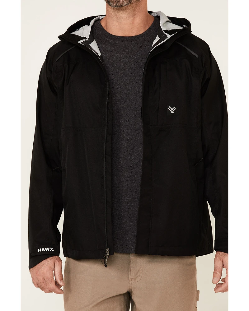 Hawx Men's Pro Elements Zip-Front Hooded Poly-Shell Work Jacket