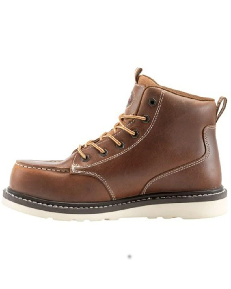 Avenger Men's Wedge Mid 6" Lace-Up Waterproof Work Boots - Carbon Nanofiber Safety Toe