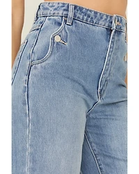 Rolla's Women's Heidi Light Wash High Rise Wide Jeans