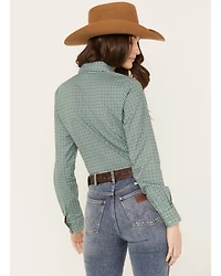 Cinch Women's Geo Print Long Sleeve Button Down Western Shirt