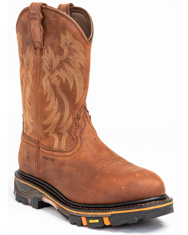 Cody James Men's 11" Waterproof Decimator Western Work Boots - Steel Toe