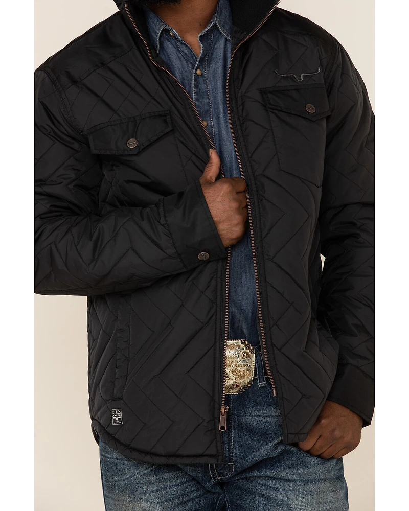 Kimes Ranch Men's Black Skink Quilted Shirt Jacket