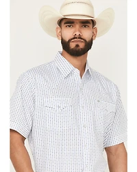 Ely Walker Men's Geo Print Short Sleeve Snap Western Shirt