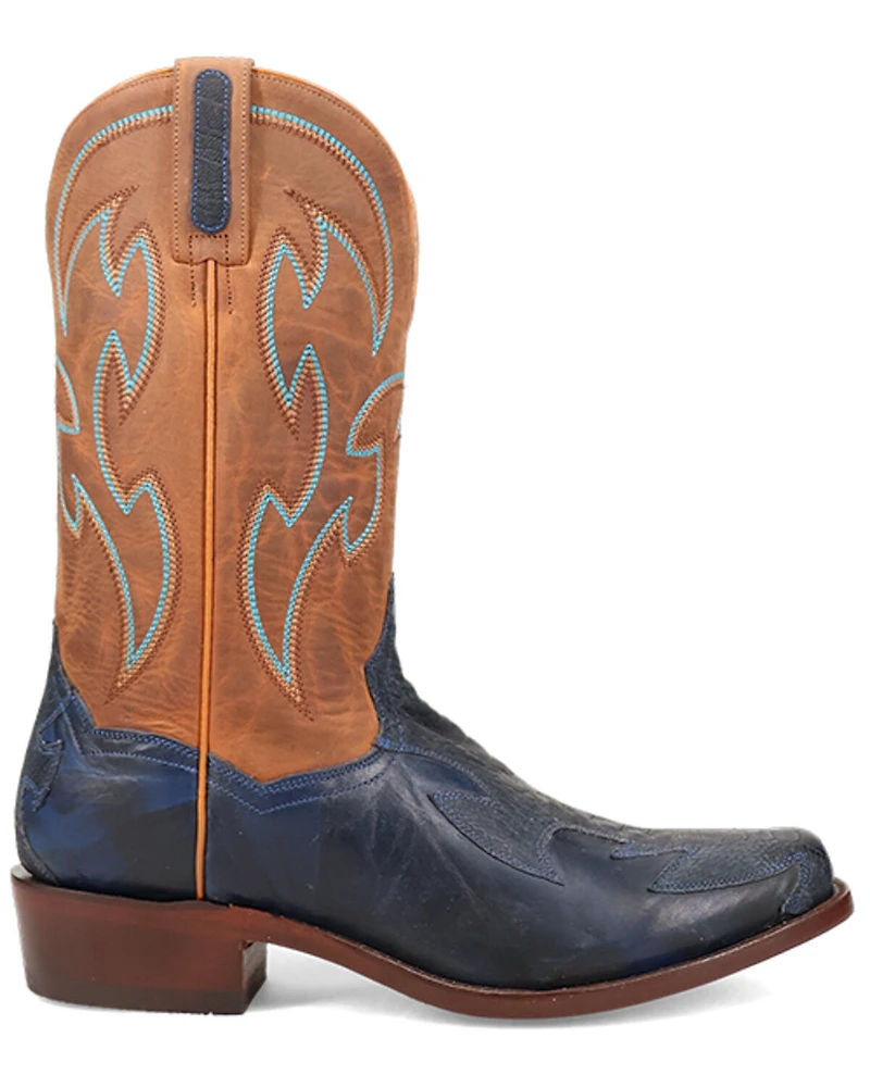 Dan Post Men's Exotic Ostrich Leg Western Boots - Square Toe