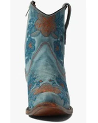 Corral Women's Flower Embroidered Ankle Western Booties - Snip Toe
