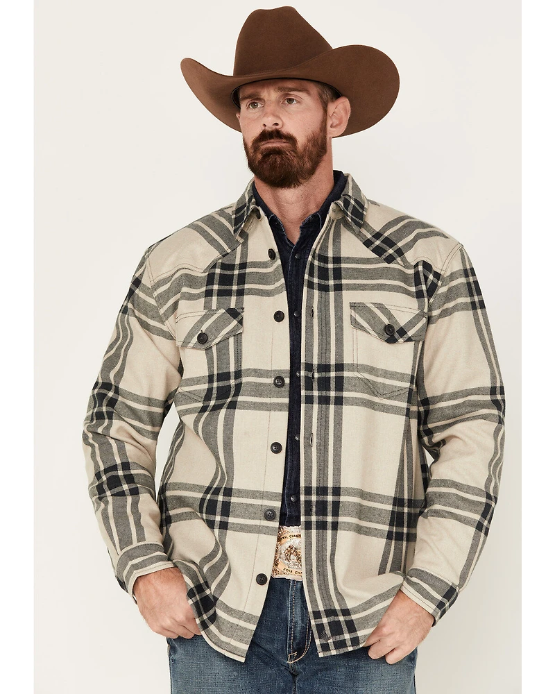 Cody James Men's Tavern Large Plaid Bonded Long Sleeve Button Down Flannel Jacket