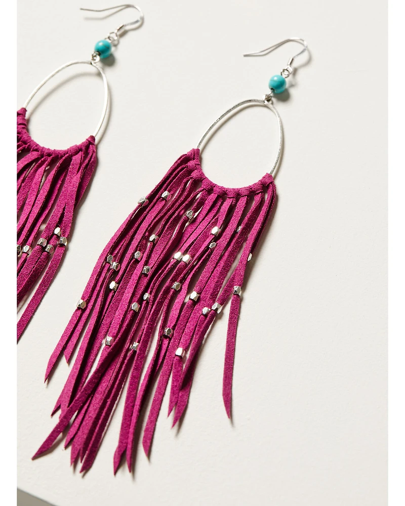 Idyllwind Women's Marcella Fuchsia Fringe Earrings