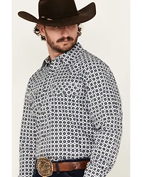 Gibson Trading Co Men's Sprout Geo Print Long Sleeve Snap Stretch Western Shirt