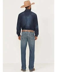 Cinch Men's Sliver Label Medium Wash Slim Straight Rigid Denim Jeans