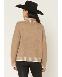 Elan Women's Whipstitch Turtleneck Sweater