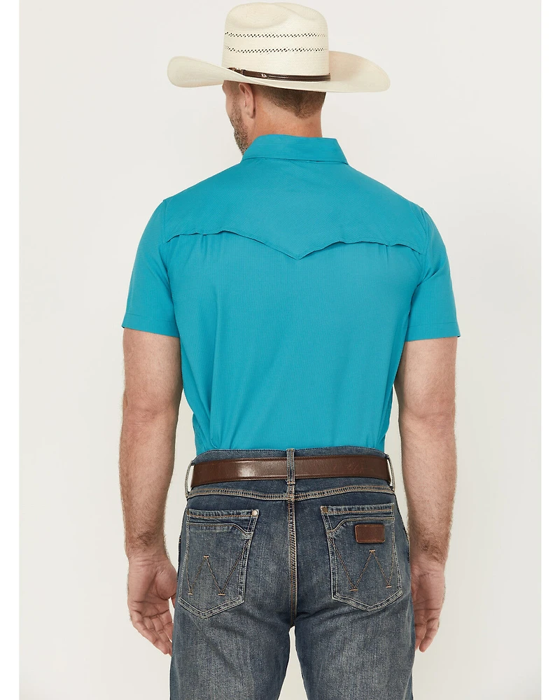 Rock & Roll Denim Men's Tek Solid Short Sleeve Snap Western Shirt