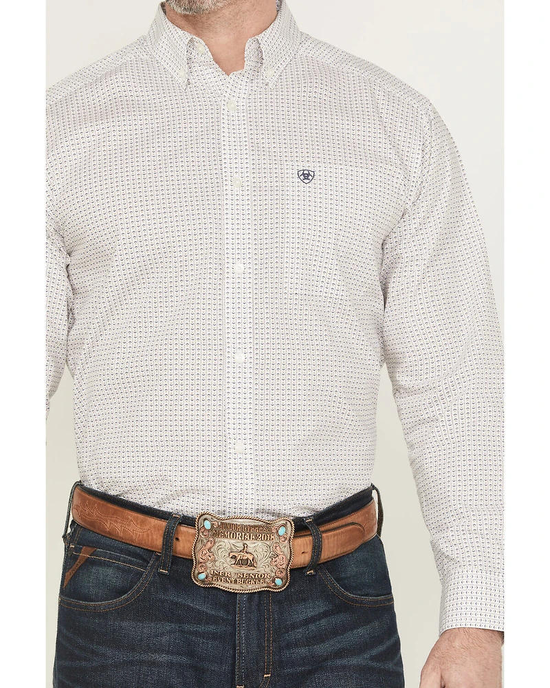 Ariat Men's Cesar Striped Geo Long Sleeve Button-Down Western Shirt