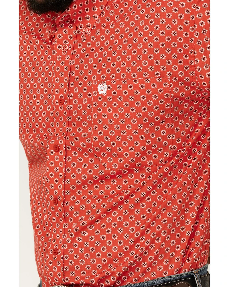 Cinch Men's Geo Print Short Sleeve Button-Down Western Shirt
