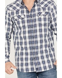 Moonshine Spirit Men's Rattler Plaid Print Long Sleeve Western Snap Shirt