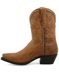 Black Star Women's CellSole Studded Leather Western Boots - Snip Toe