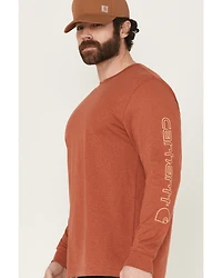 Carhartt Men's Logo Loose Fit Heavyweight Long Sleeve Graphic T-Shirt