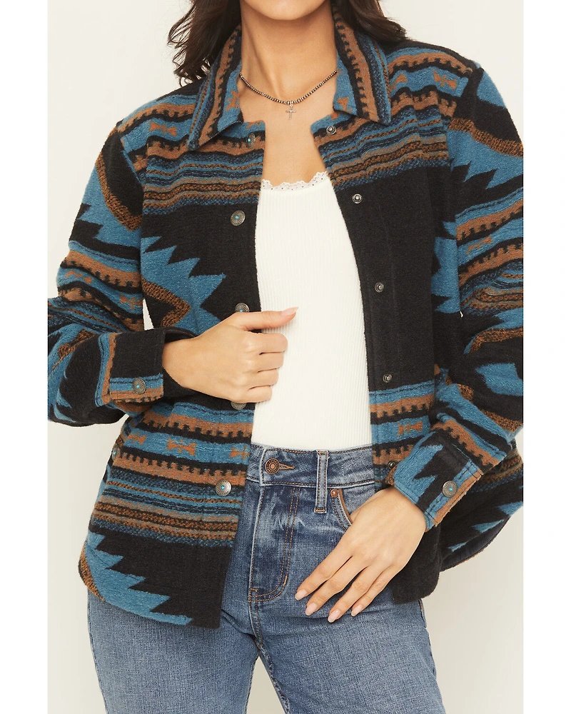 Shyanne Women's Southwestern Print Snap Shacket