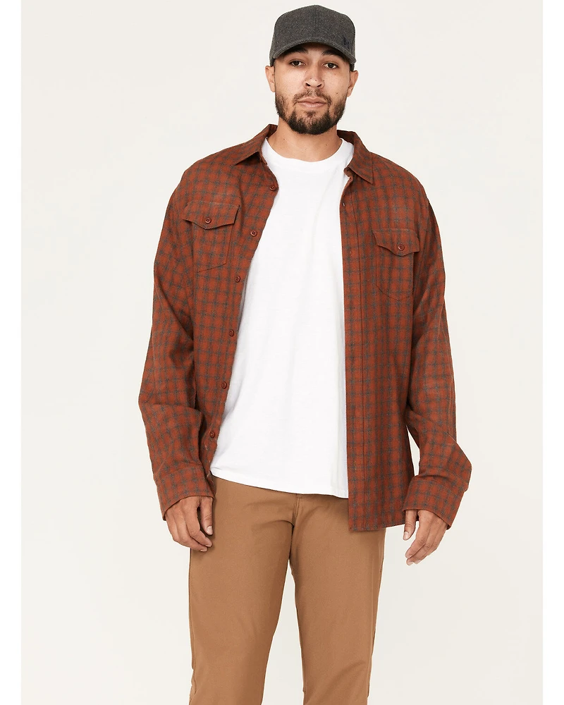 Brothers and Sons Men's Tencel Plaid Long Sleeve Button Down Western Flannel Shirt