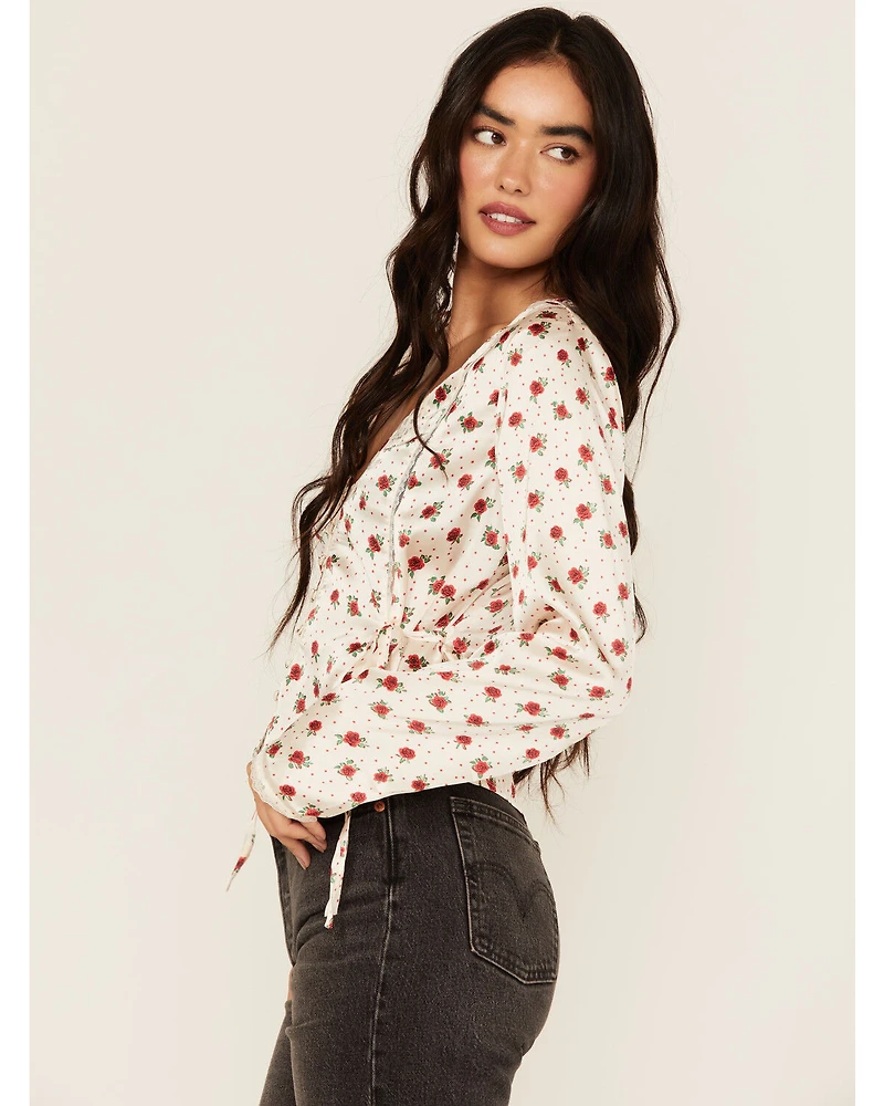 Free People Women's Field of Roses Long Sleeve Top