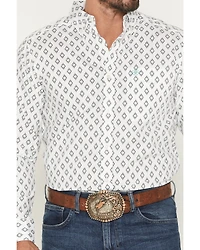 Ariat Men's Bass Geo Print Long Sleeve Button-Down Western Shirt