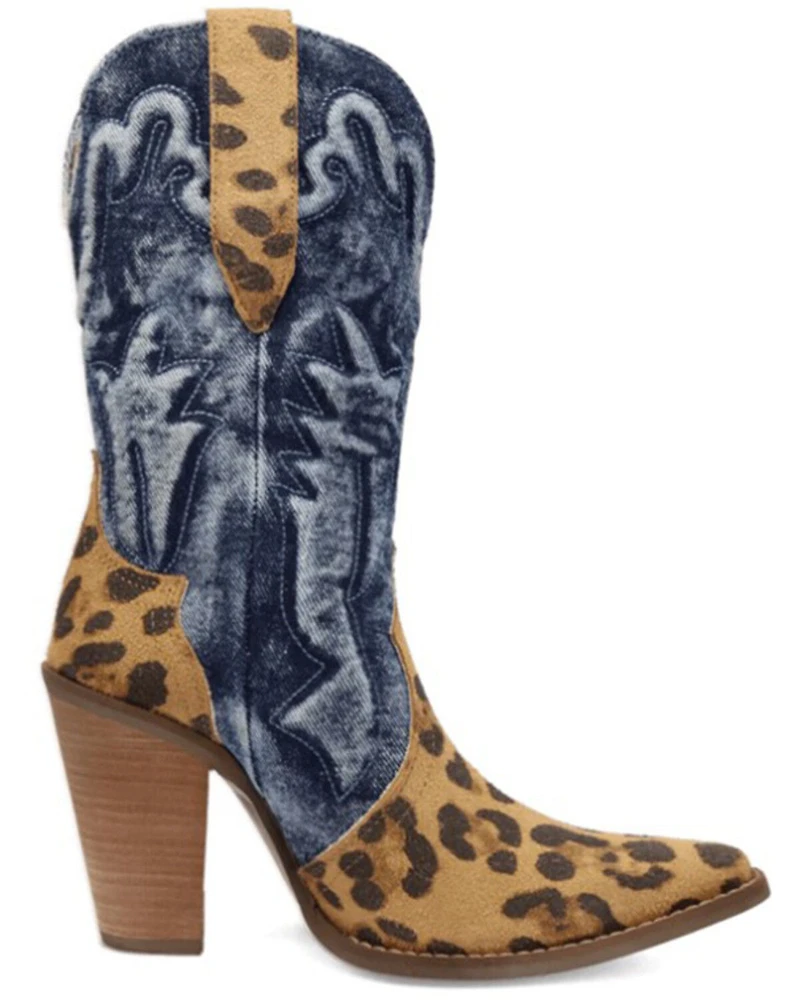 Dingo Women's Tipsy Leopard Print Western Boots - Snip Toe