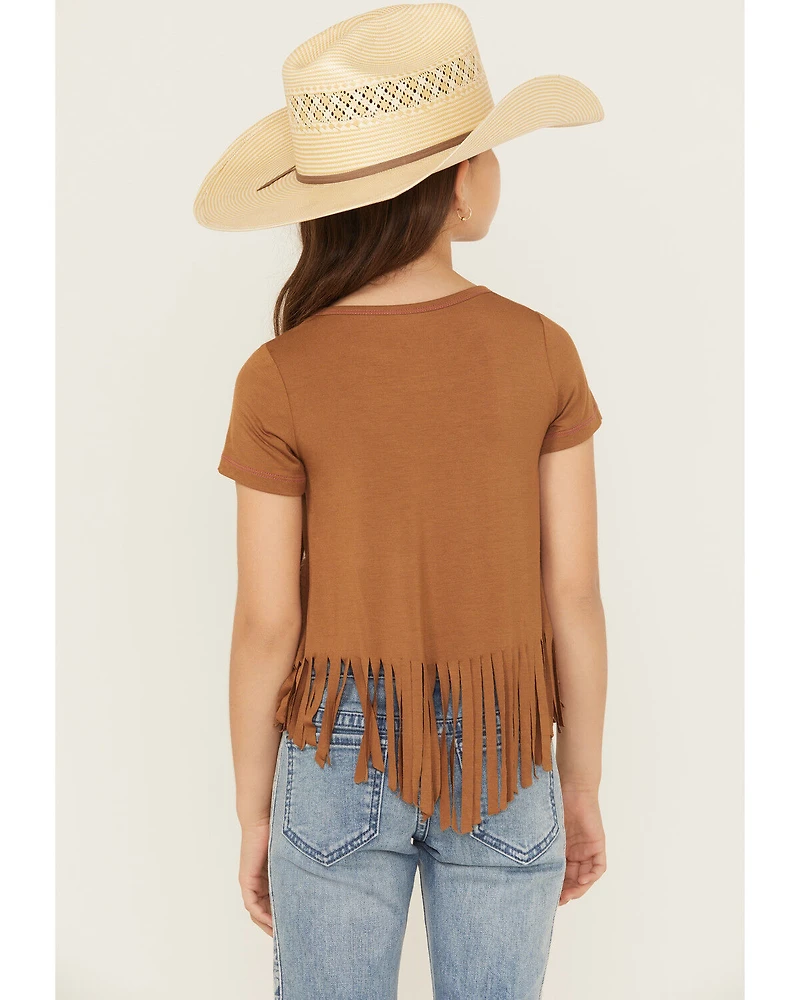 Cowgirl Hardware Girls' Fringe Tee