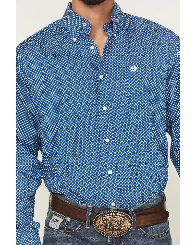 Cinch Men's Floral Print Long Sleeve Button-Down Western Shirt