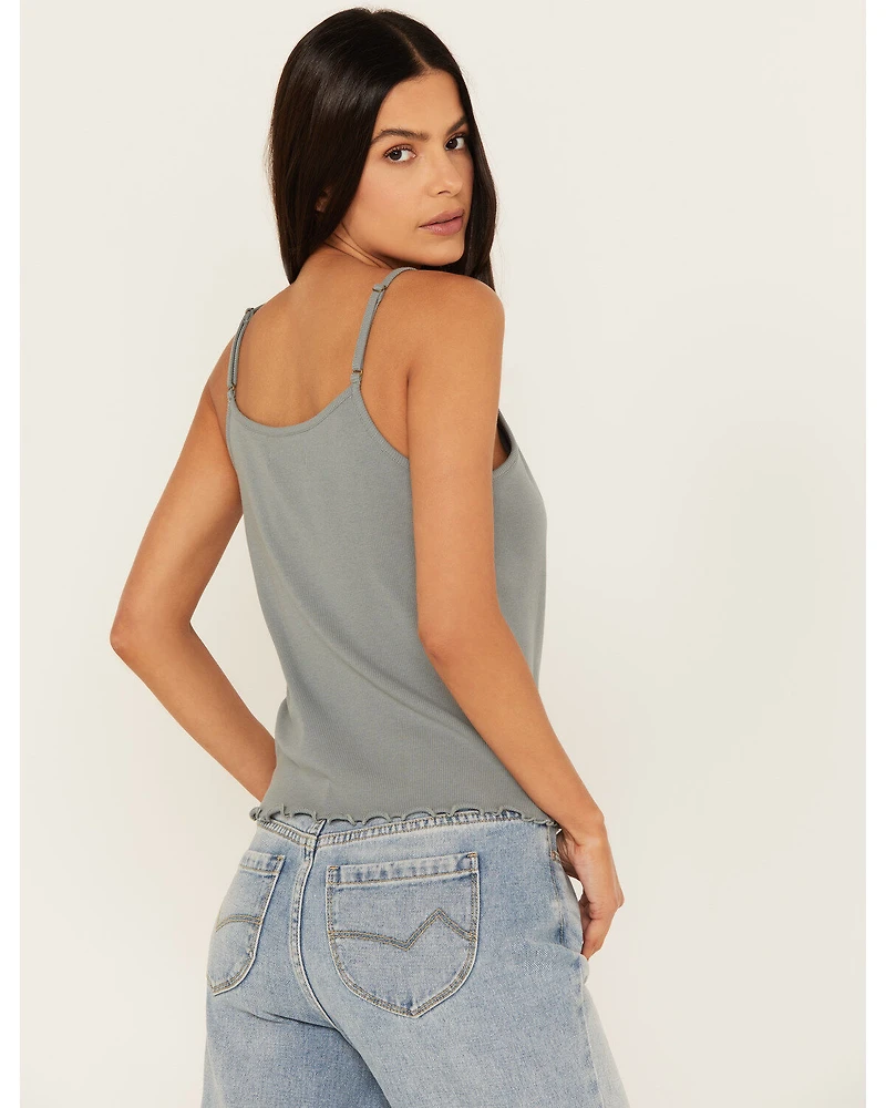 Cleo + Wolf Women's Rib Knit Henley Tank