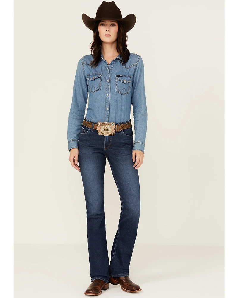 Wrangler Women's Willow Medium Wash Mid Rise Ultimate Riding Bootcut Jeans