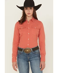 Shyanne Women's Solid Long Sleeve Pearl Snap Core Western Shirt