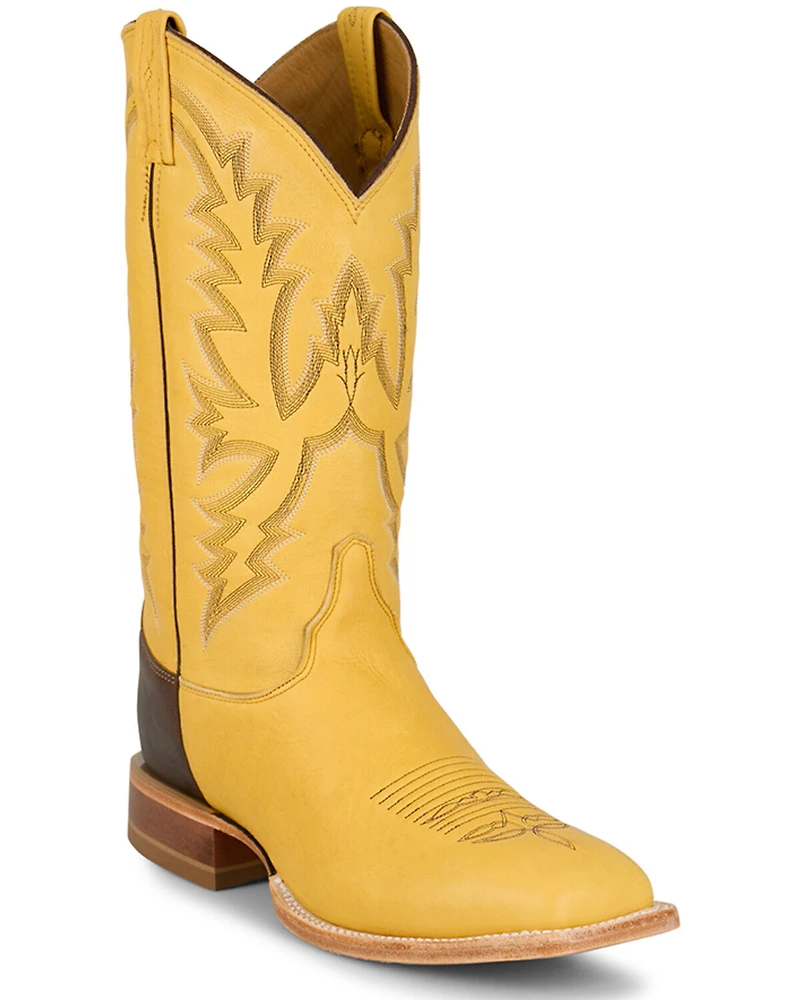 Justin Men's Deerskin Western Boots - Square Toe