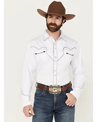 Scully White Retro Western Shirt