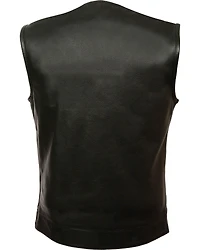 Milwaukee Leather Men's Collarless Zip Front Club Style Vest - Big 5X