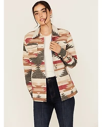 Idyllwind Women's Roadhouse Southwestern Print Button-Down Shacket