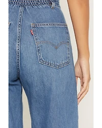 Levi's Women's Bustier Light Wash Sleeveless Wide Leg Denim Jumpsuit