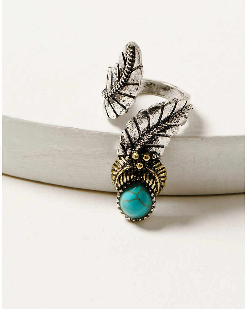 Shyanne Women's Wild Blossom Feather Ring
