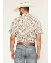 Cody James Men's Carlsbad Paisley Print Short Sleeve Snap Western Shirt