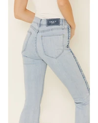 Grace LA Women's Distressed Flare Leg Jeans