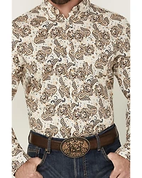 Cody James Men's Kendall Paisley Print Long Sleeve Button-Down Stretch Western Shirt