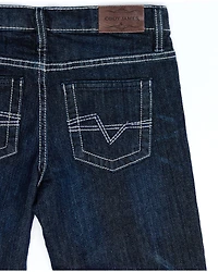 Cody James Boys' Night Hawk Medium Wash Mid Rise Stretch Relaxed Bootcut Jeans