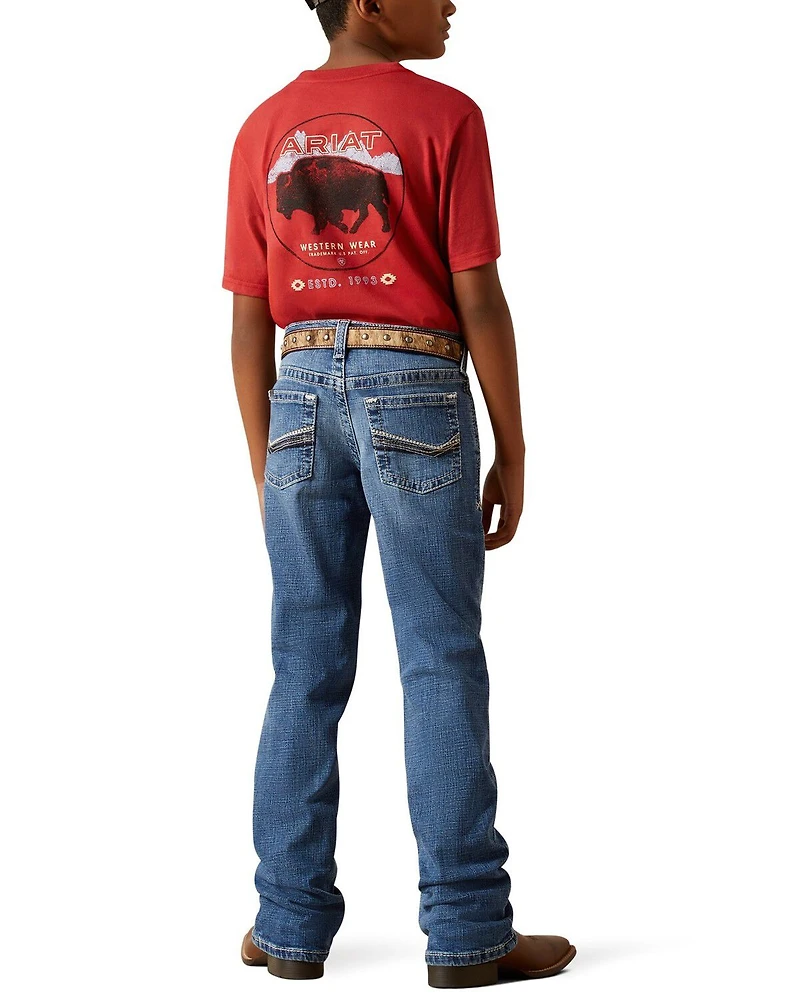 Ariat Boys' B4 Marshall Relaxed Bootcut Denim Jeans