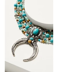 Shyanne Women's Bisbee Falls Beaded Multi-Strand Squash Blossom Necklace