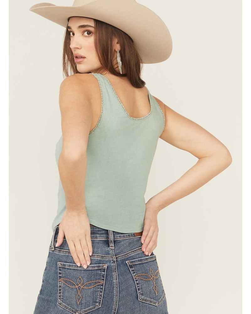 Rock & Roll Denim Women's Embroidered Tank Top