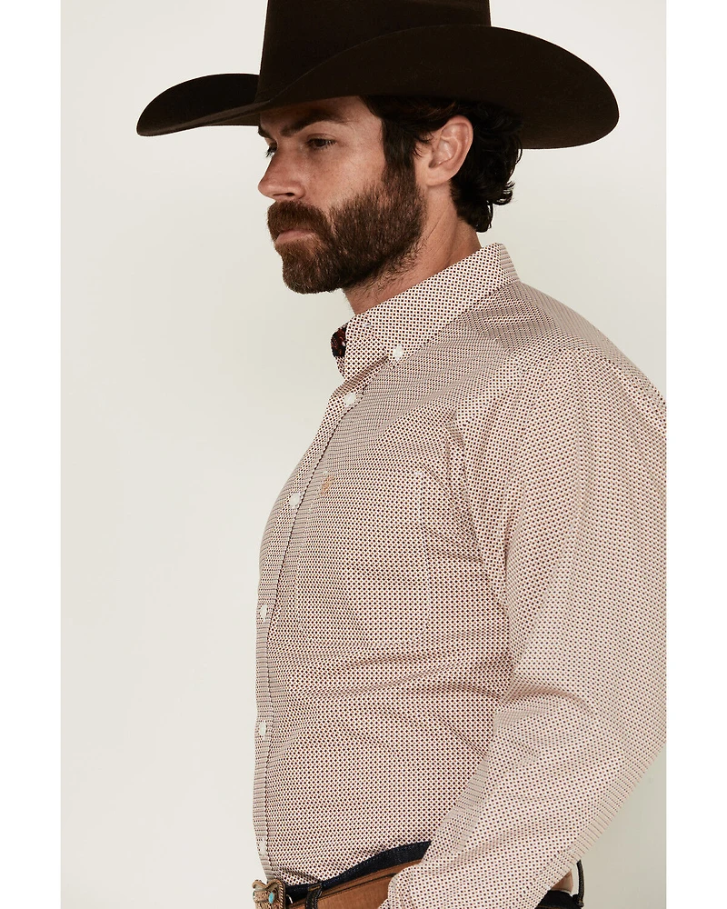 Ariat Men's Ike Geo Print Long Sleeve Button-Down Western Shirt