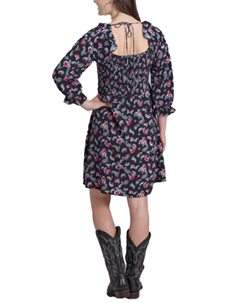Roper Women's Bronc Riders Printed Midi Dress