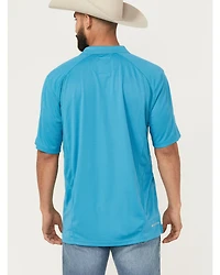 Ariat Men's AC Solid Short Sleeve Button-Down Polo Shirt