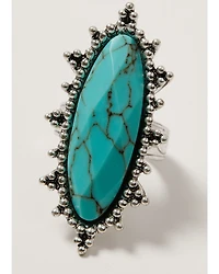 Lainey Wilson Women's Hold Me Faceted Oval Statement Ring
