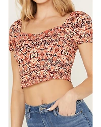 Idyllwind Women's Rose Printed Crop Top