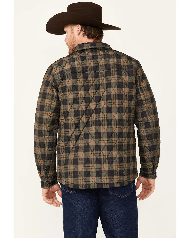 Cody James Men's Prescott Plaid Print Puffer Jacket - Tall